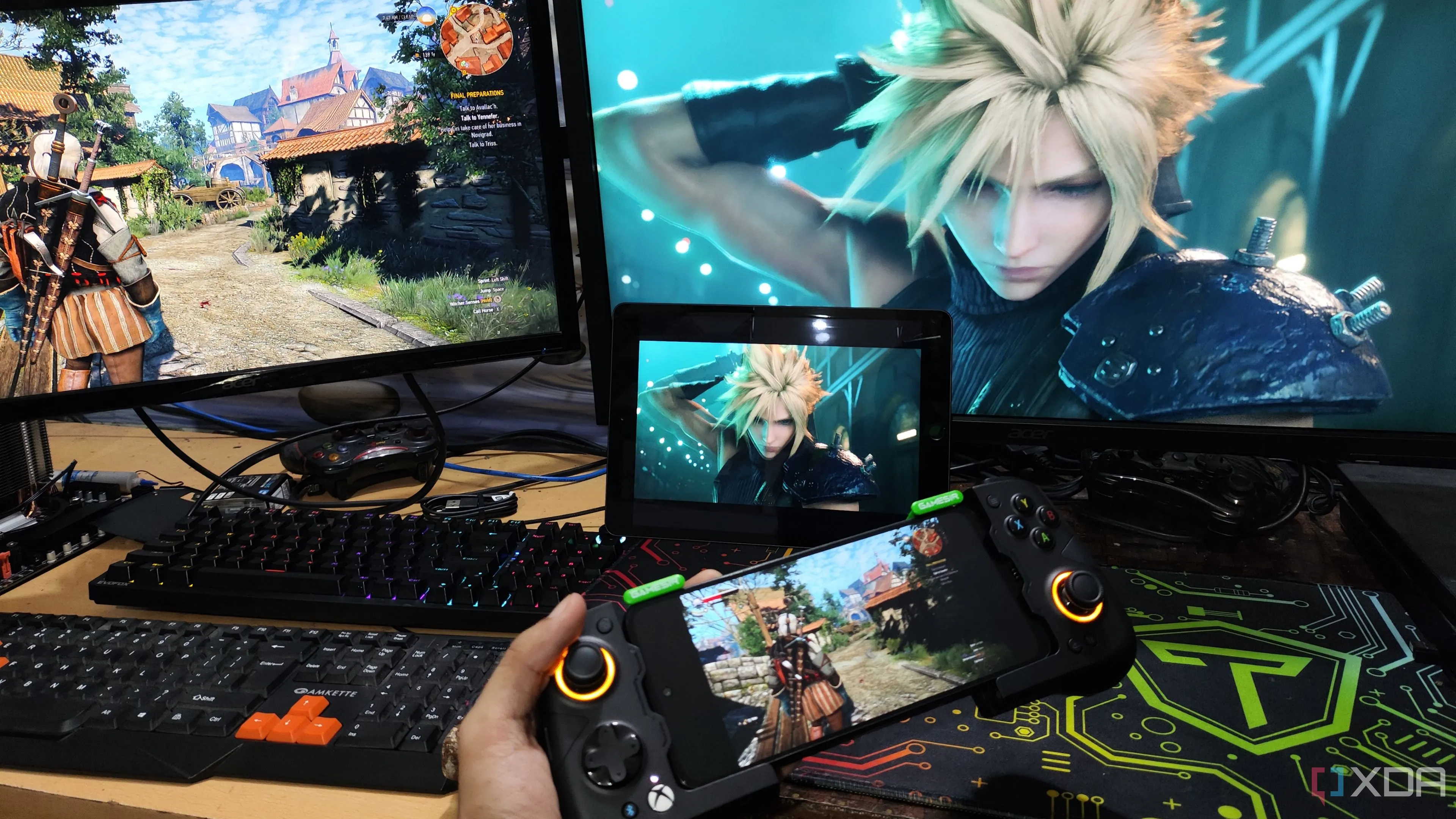 Trò chơi Final Fantasy VII Remake được truyền phát từ PC mạnh hơn đến iPad thông qua Moonlight và Sunshine.