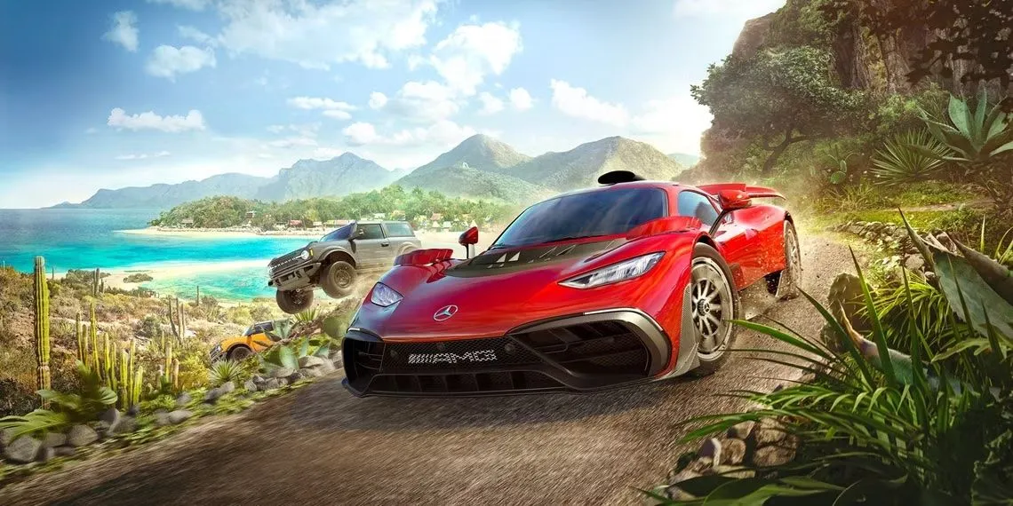 Tựa game Forza Horizon 5 với chiếc Mercedes-AMG One ấn tượng và logo chính thức