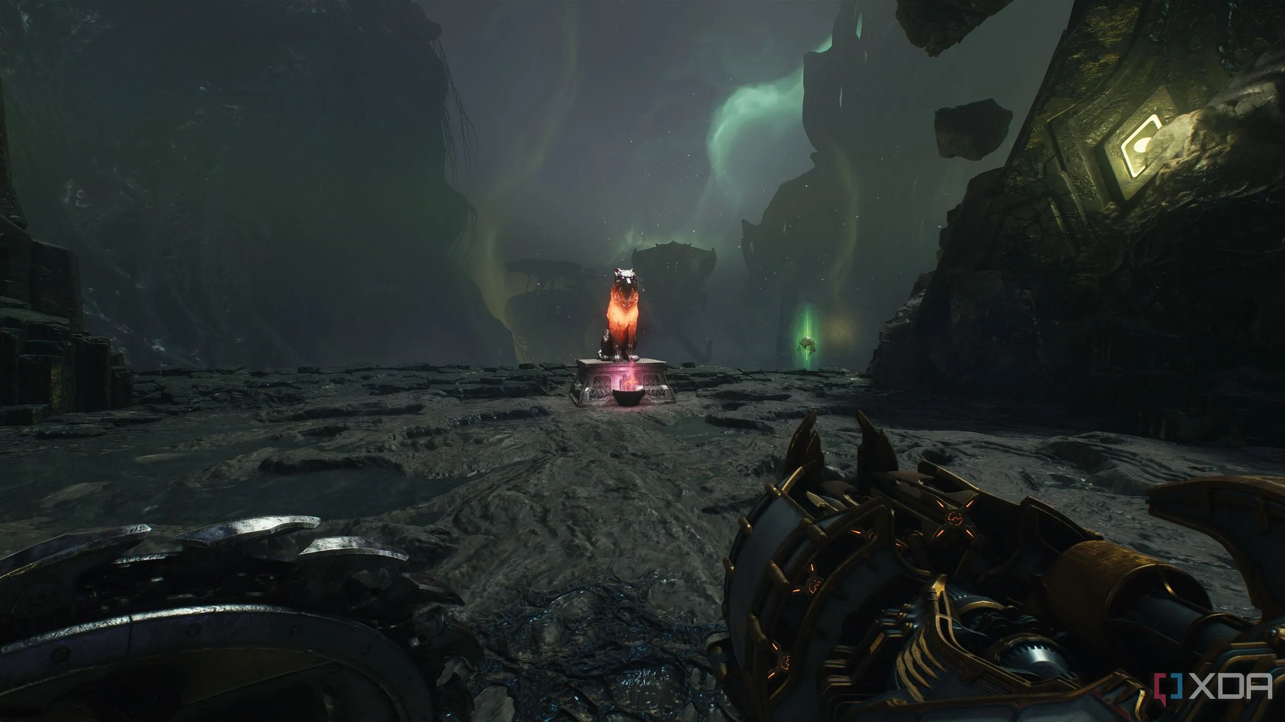 Tượng sói số 1 phát sáng trong Chương 16 Doom: The Dark Ages