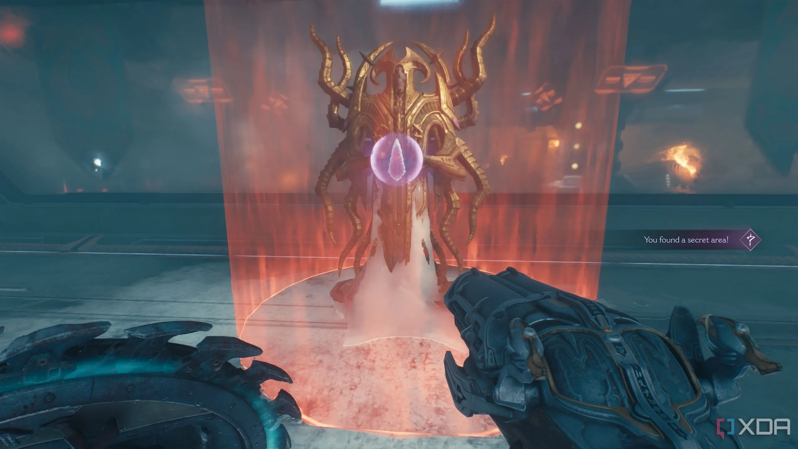 Tượng Wraithstone bị phong ấn bởi dấu ấn quỷ, chờ đợi được giải thoát trong Khu vực bí mật 8 của Doom The Dark Ages.