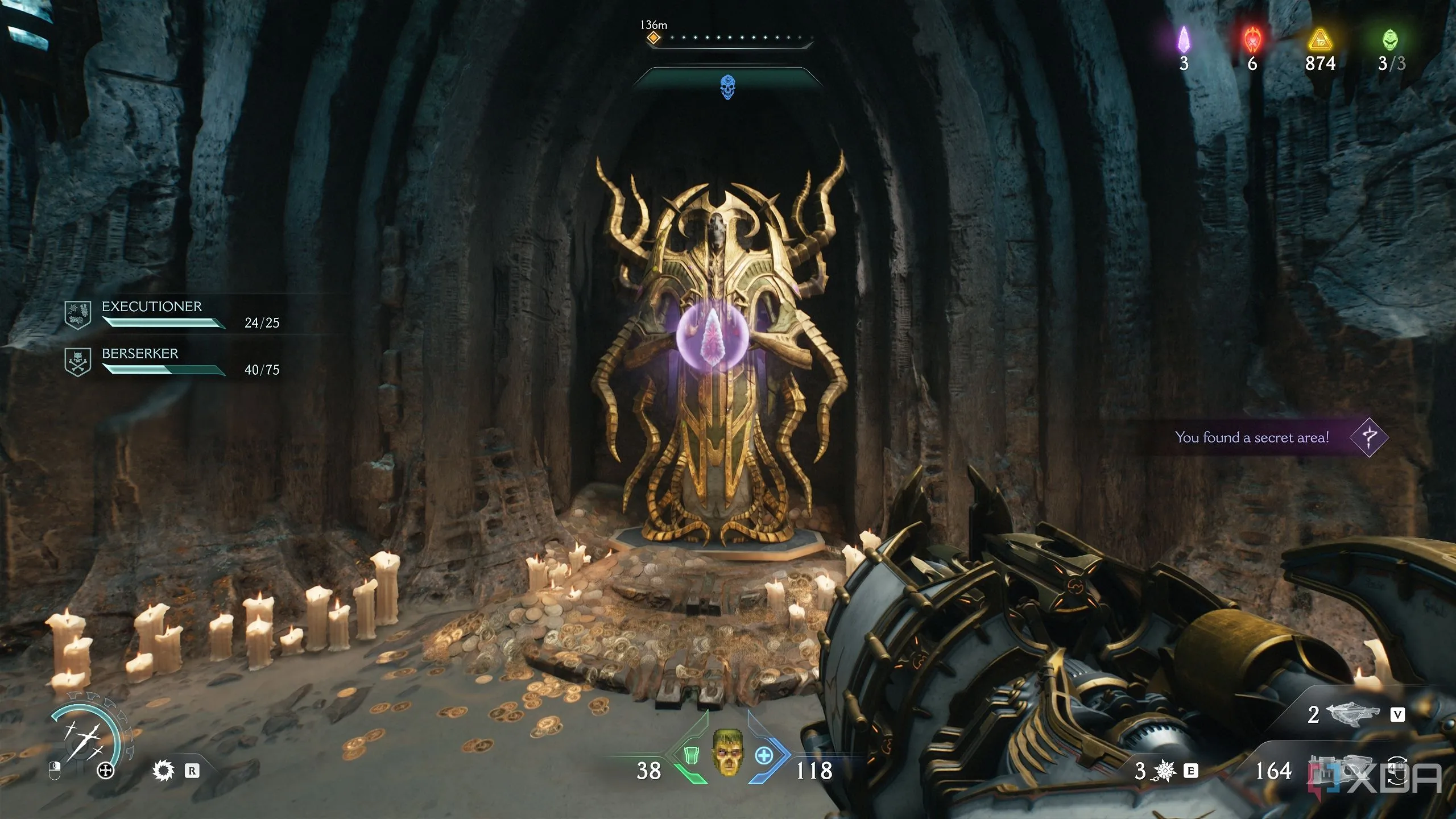 Tượng Wraithstone và khu vực bí mật 7 trong Chapter 19 Doom: The Dark Ages