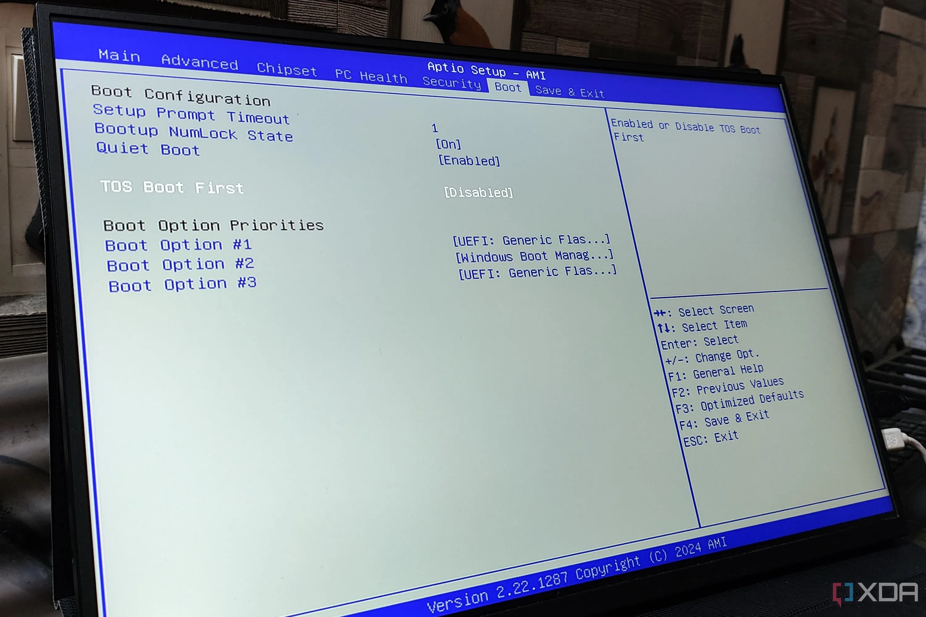 Tùy chọn thiết lập trong giao diện BIOS/UEFI trên hệ thống máy tính