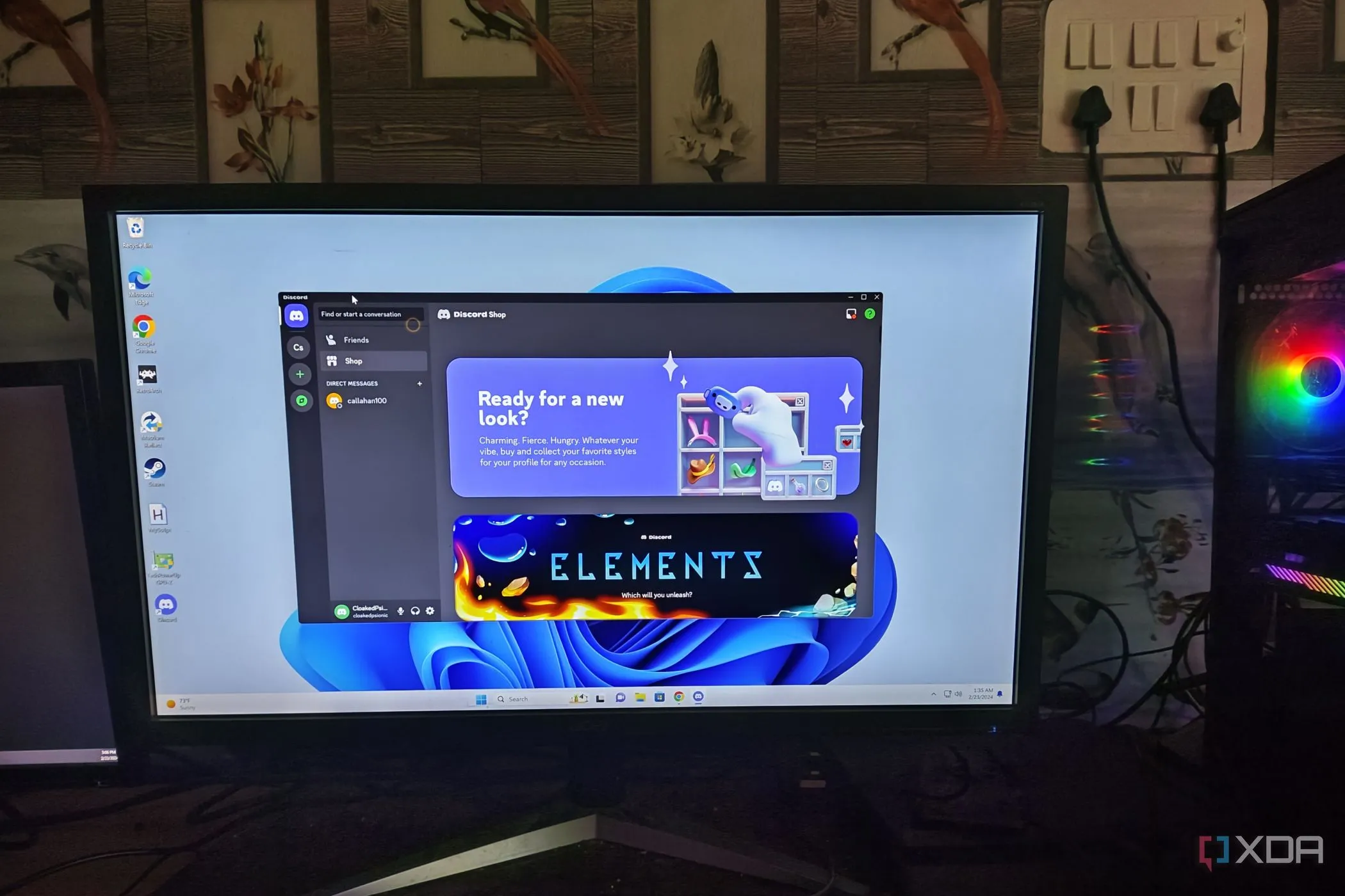 Ứng dụng Discord đang chạy trên máy tính Windows 11