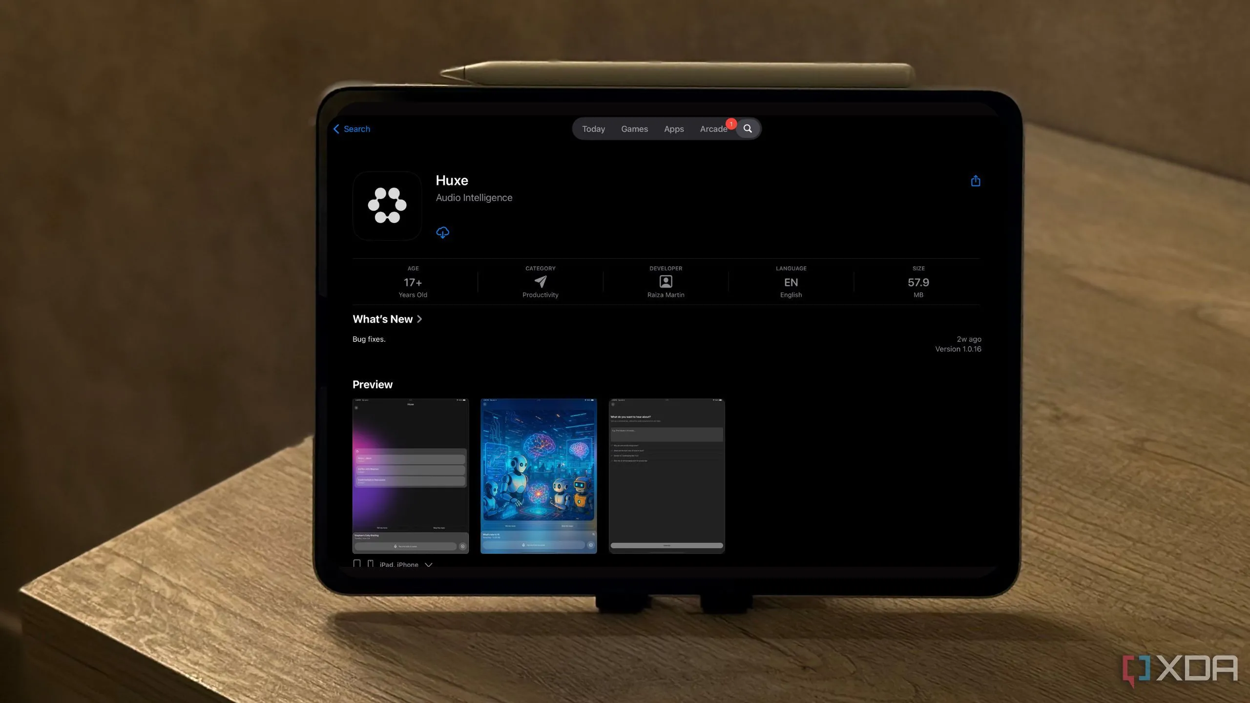 Ứng dụng Huxe trên App Store, công cụ AI độc đáo từ nhà phát triển NotebookLM