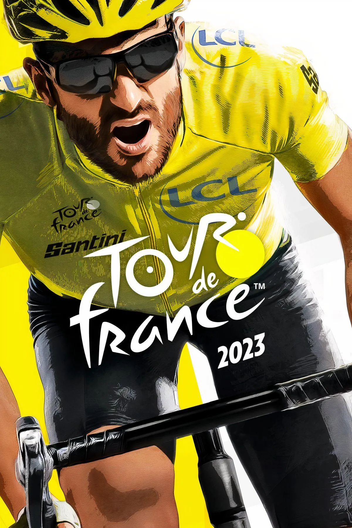 Vận động viên xe đạp đang thi đấu trên đường núi quanh co trong Tour de France 2023