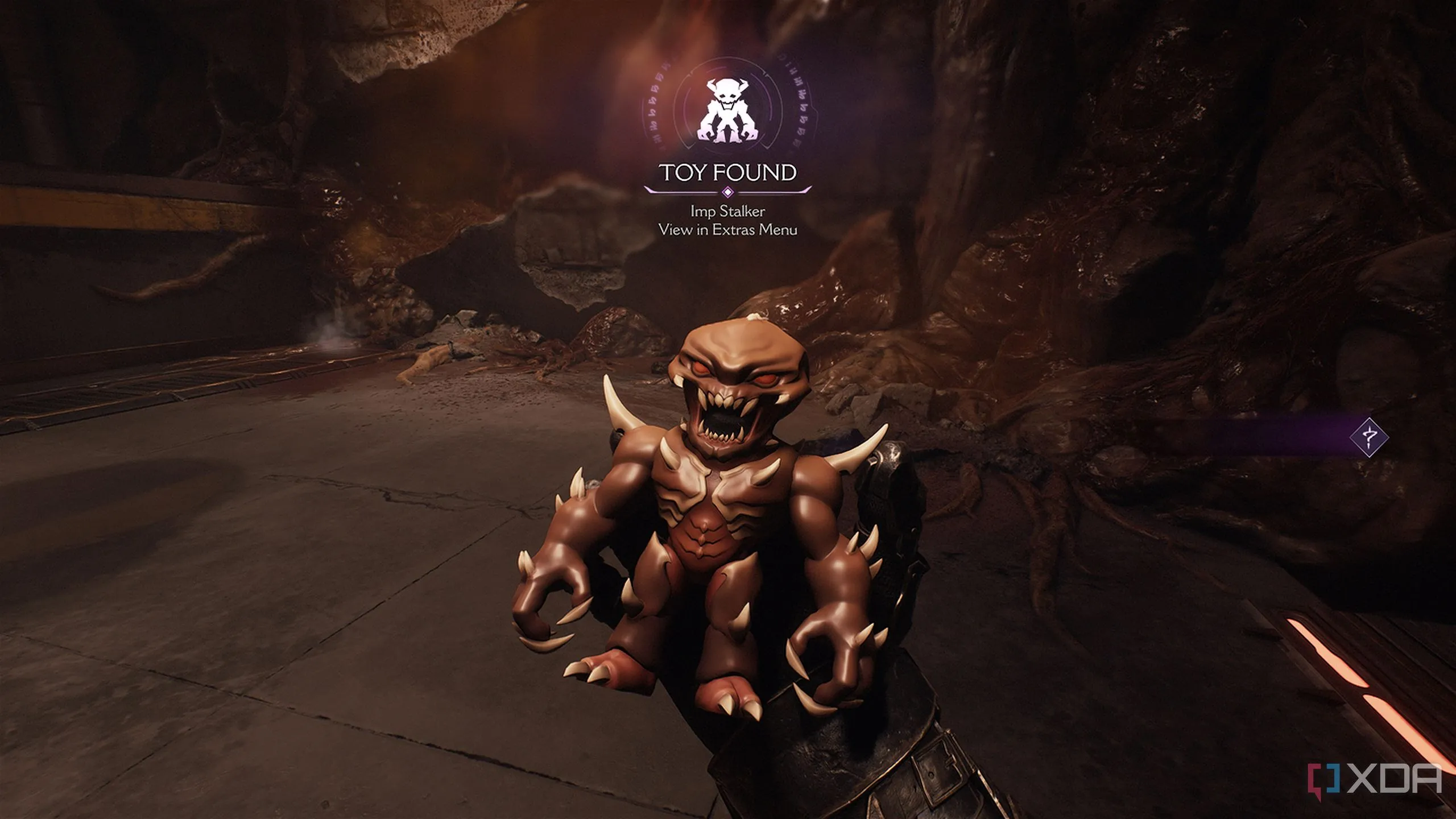 Vị trí của vật phẩm sưu tầm Imp Stalker Toy trong Doom: The Dark Ages Hebeth