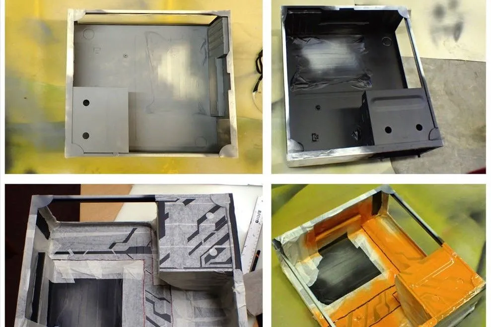 Vỏ case máy tính cũ được sơn mới, biến thành hộp lưu trữ tiện lợi