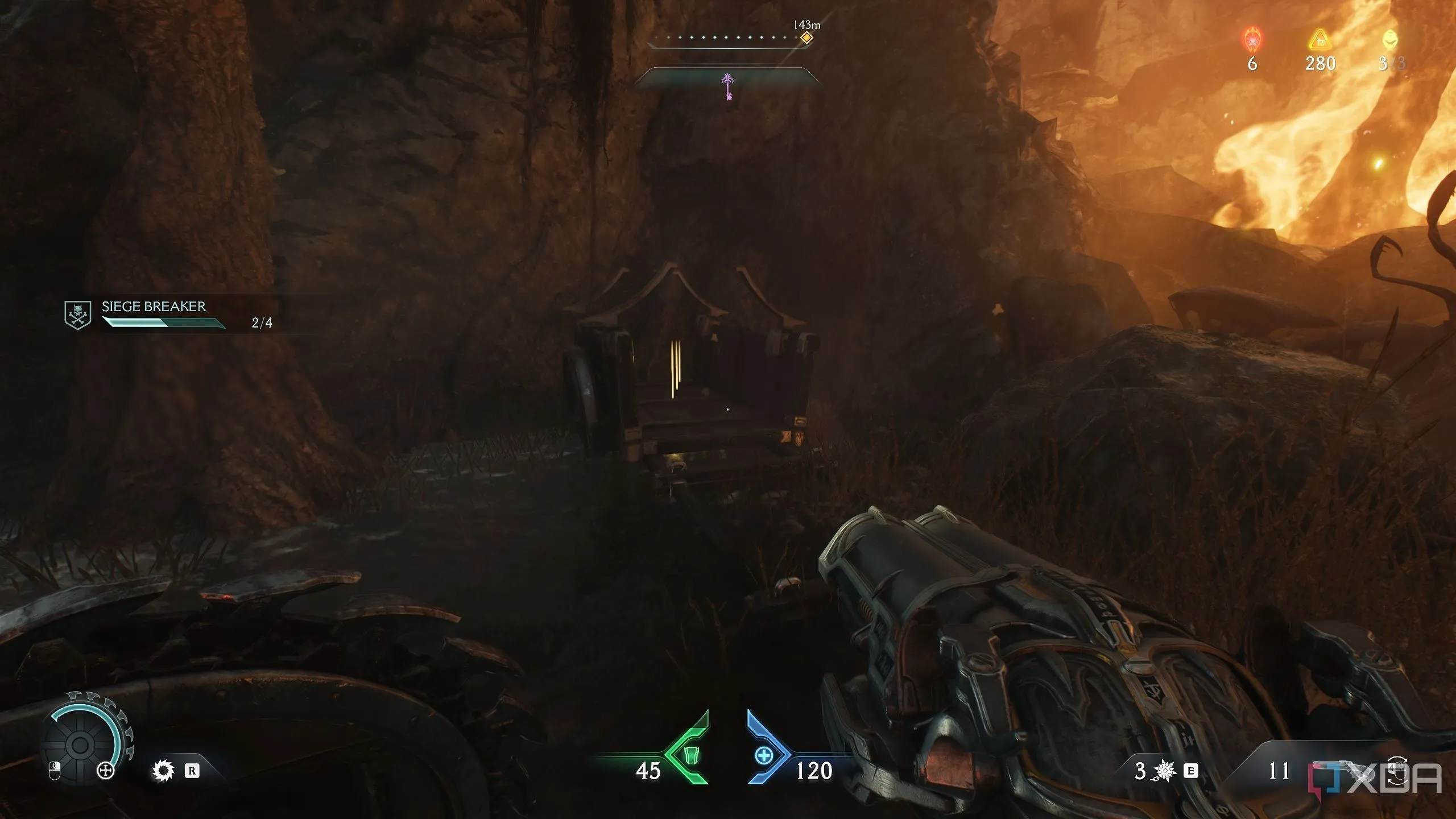 Xe gỗ giấu vàng dưới thân trong Doom: The Dark Ages Chapter 6