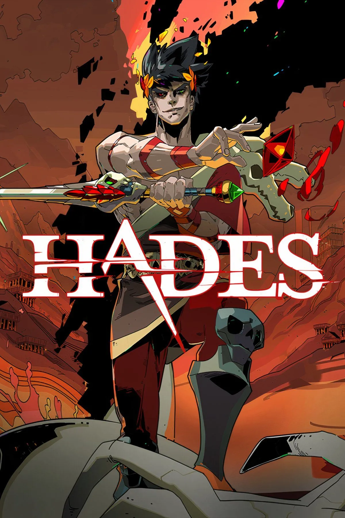 Zagreus sử dụng kỹ năng tấn công mạnh mẽ trong trận chiến hành động roguelike của Hades